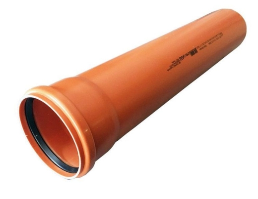 Труба каналізаційна зовнішня Ostendorf KG 227010 ПВХ 500х12.3х1000мм - 1