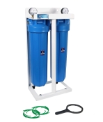 Система фильтрации Aquafilter HHBB20A Big Blue 2-уровневая под картриджи 20" на платформе с манометр Система фильтрации Aquafilter HHBB20A Big Blue 2-уровневая под картриджи 20" на платформе с манометр
